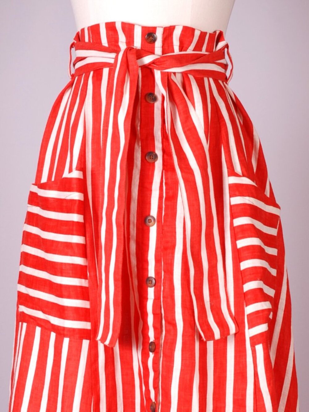 NWT Faithful the Brand Gonzales Linen Striped Skirt, Sz- 8 - Picture 6 of 10